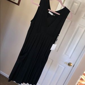 Calvin Klein light black dress with pockets